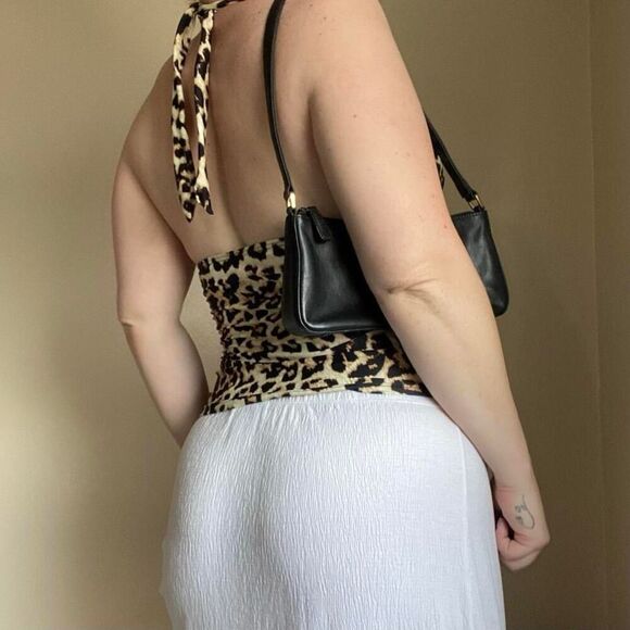 Y2K leopard print halter swim top - Picture 8 of 8